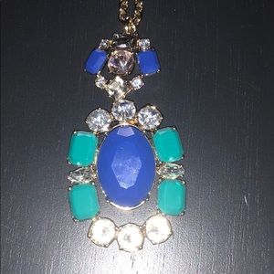 J Crew Pendant Statement Necklace - Gold Chain